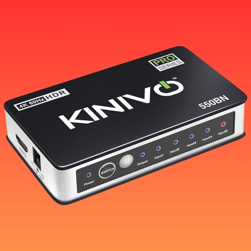 Kinivo 550BN 4K60Hz HDMI Switch Best for Gaming