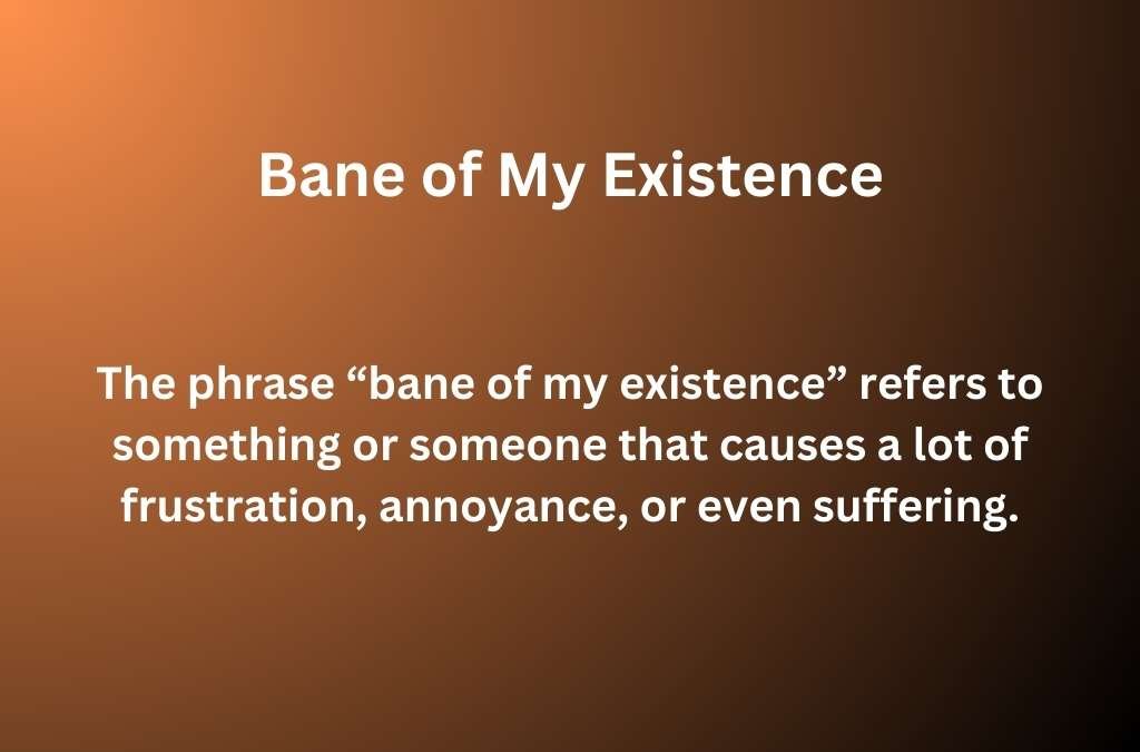 Bane of My Existence: What Does It Really Mean?